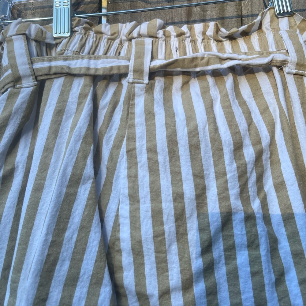 Taxi Striped High-Waist Paperbag Pants Size L - Picture 7 of 7